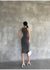 Halter yaka elbise aşit yıkamalı