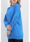 İki İplik Baskılı Tunik Sweat Mavi - 40046.555.