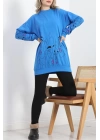 İki İplik Baskılı Tunik Sweat Mavi - 40046.555.