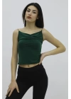 İp Askılı Bluz Zümrüt - P-019894