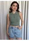 Kısa fermuarlı crop