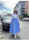 Kraş etek bebemavi