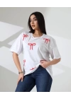 Kurdele baskılı tişört