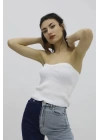 Likralı Triko Büstiyer Ekru - P-019895