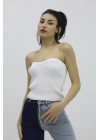 Likralı Triko Büstiyer Ekru - P-019895
