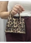 luxe leopar cilt çanta