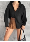 Modal oversize cepli gömlek