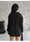 Modal oversize cepli gömlek