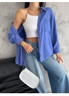 Modal oversize cepli gömlek