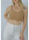 Örme Kolsuz Bayan Triko Vizon - 106471