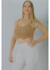 Örme Kolsuz Bayan Triko Vizon - 106471