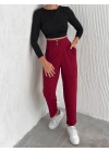 örme krep pantolon çift düğmeli