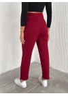 örme krep pantolon çift düğmeli
