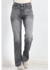 Paça Yırtmaçlı Straight Jean Füme - 20633.1590.