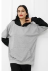 Parçalı Sweat Gri - 411.0313
