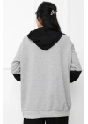 Parçalı Sweat Gri - 411.0313