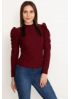 Prenses kol bluz bordo w3125
