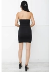 Straplez Dekolte Elbi̇se Siyah - 313.898