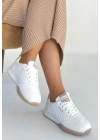 Tawen Beyaz Cilt Bağcıklı Spor Ayakkabı
