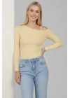 Tek Omuz İpli Bluz Sarı T4328