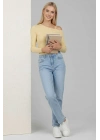 Tek Omuz İpli Bluz Sarı T4328