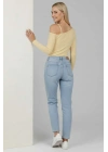 Tek Omuz İpli Bluz Sarı T4328