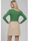 Tek Omuz İpli Bluz Yeşil T4328