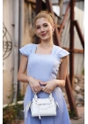 U yaka prenses elbise mavi s255101