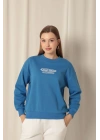 Üç İplik Uıbrant Energıes Baskılı Kadın Mavi Sweat