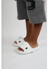 WG500 Köpekbalığı Beyaz Unisex Tam Ortopedik Terlik Shark Slides Cocuk