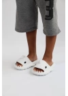 WG500 Köpekbalığı Beyaz Unisex Tam Ortopedik Terlik Shark Slides Cocuk