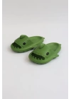 WG500 Köpekbalığı Haki Unisex Tam Ortopedik Terlik Shark Slides