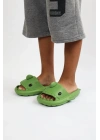 WG500 Köpekbalığı Haki Unisex Tam Ortopedik Terlik Shark Slides