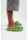 WG500 Köpekbalığı Haki Unisex Tam Ortopedik Terlik Shark Slides