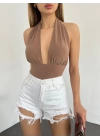 Yıkamalı Lazer Yırtıklı Mini Denim Şort