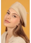 Yünlü Ressam Kadın Ekru Bere