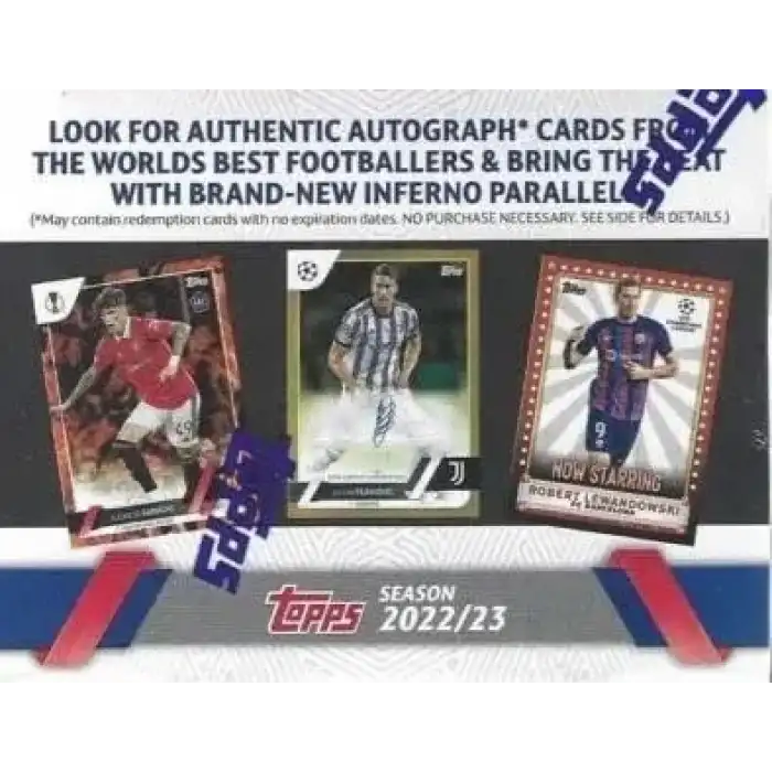 2022-23 Topps UEFA Kulüp Müsabakaları Futbol (Futbol) Blaster Box