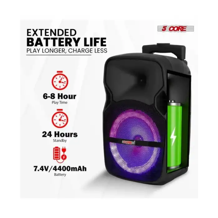 5 Çekirdek 10 İnç TWS Çift Bluetooth Parti Hoparlörü