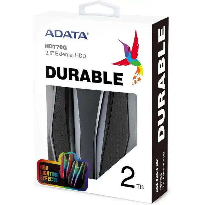 ADATA HD770G 2TB RGB USB 3.2 IP68 Su Geçirmez External HDD