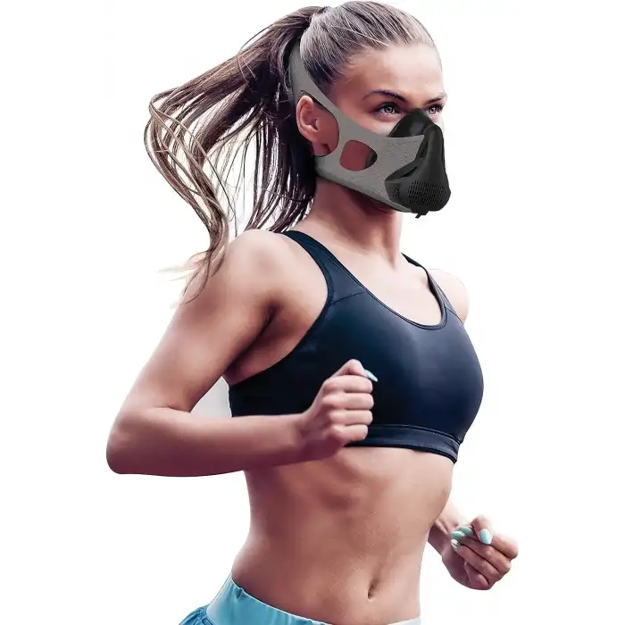 Aduro Sport Yüksek İrtifa Eğitim Maskesi - Koşu Nefes Egzersizi - Gri