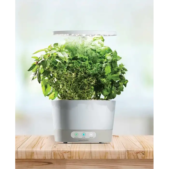AeroGarden Harvest 360 Kapalı Bahçe Topraksız - LED Büyüme Işığı - Beyaz