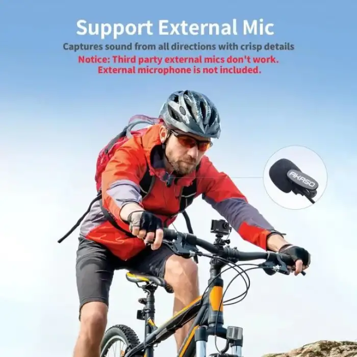 AKASO EK7000 4K30FPS 20MP 98FT Su Geçirmez Aksiyon Kamerası + Kingston 64GB microSD