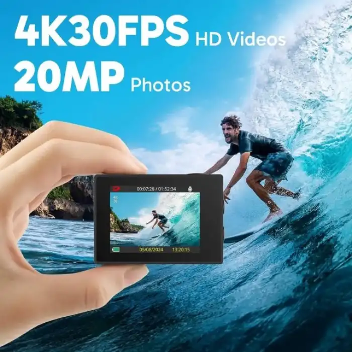 AKASO EK7000 4K30FPS 20MP Ultra HD Sualtı Aksiyon Kamerası