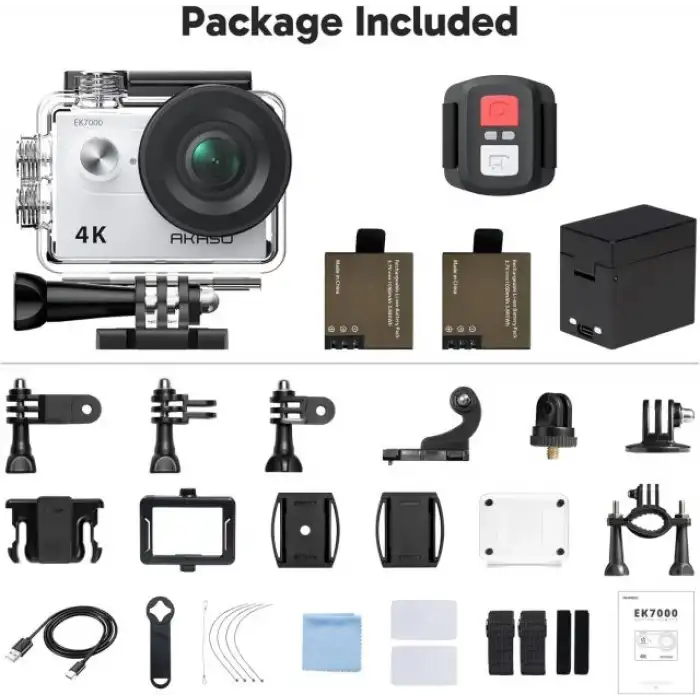 AKASO EK7000 4K30FPS 20MP Ultra HD Sualtı Aksiyon Kamerası