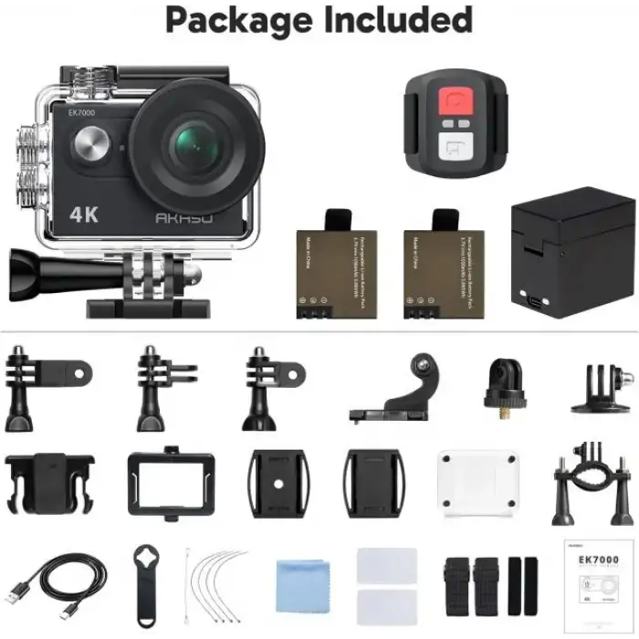 AKASO EK7000 4K30FPS 20MP Ultra HD Sualtı Aksiyon Kamerası