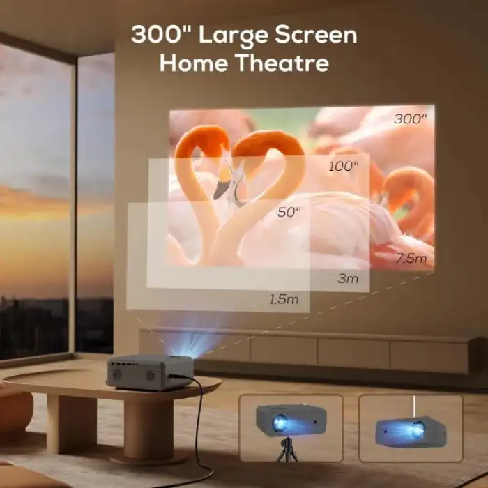 Akiyo Native 1080P WiFi Projektör