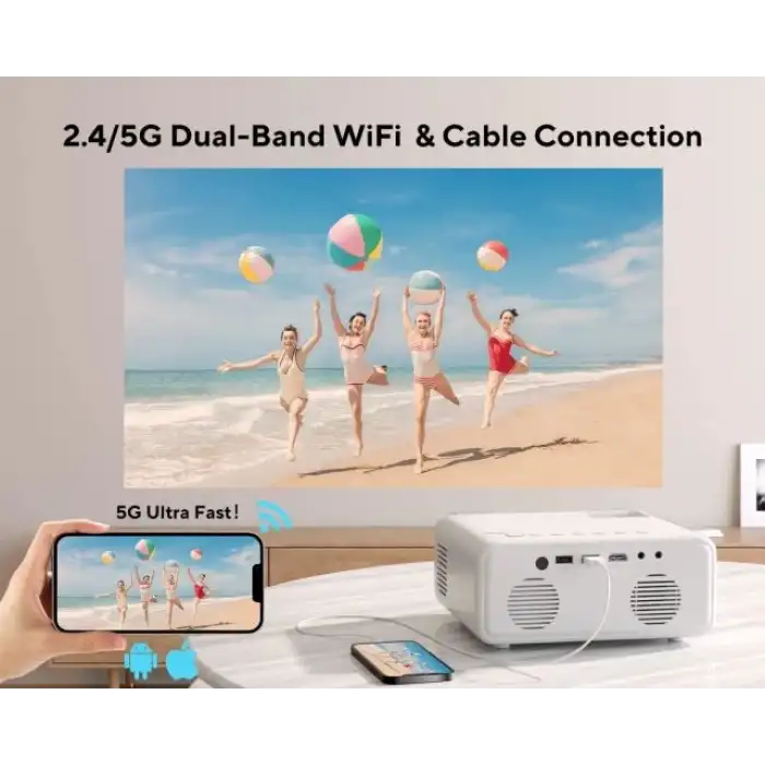 Akiyo Native 1080P WiFi Projektör