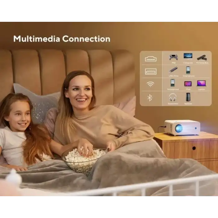 Akiyo Native 1080P WiFi Projektör