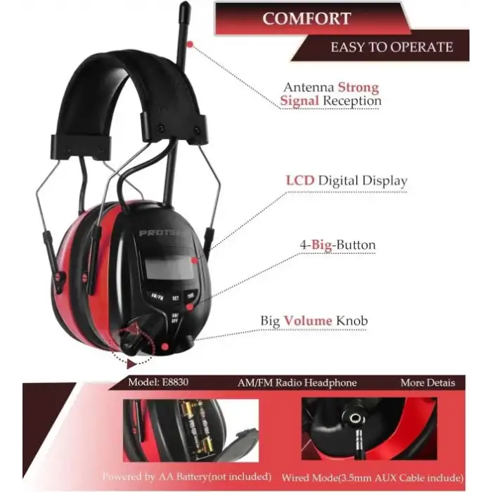 AM FM Dijital Ekranlı Radyo Kulaklıkları