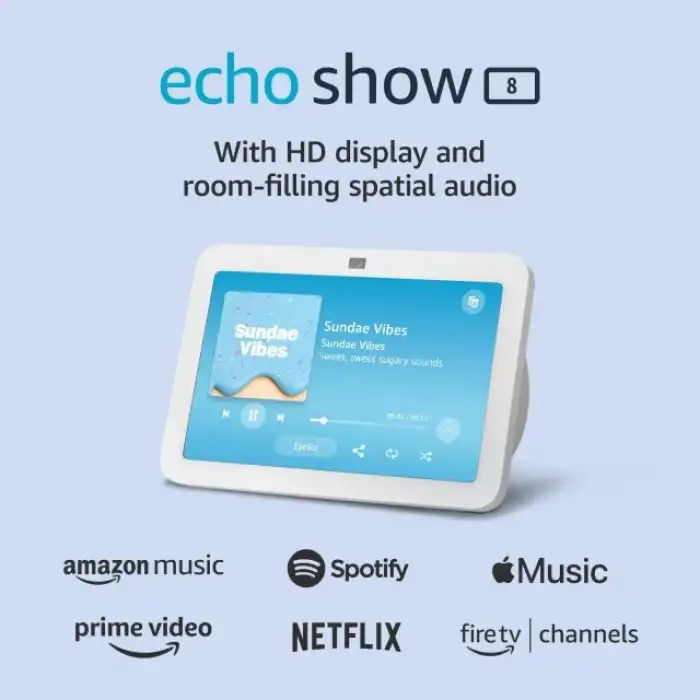 Amazon Echo Show 8 Smart Home Hub (3. Nesil, 2023 Sürümü)